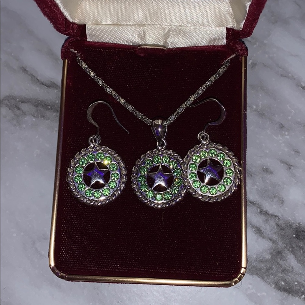 Star necklace and earring set
